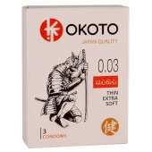 Тонкие презервативы OKOTO Thin Extra Soft - 3 шт. - Sitabella - купить с доставкой в Майкопе