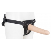 Пустотелый страпон Harness CLASSIC с бандажом - 19,5 см. - LOVETOY (А-Полимер) - купить с доставкой в Майкопе