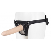 Пустотелый страпон Harness CLASSIC с бандажом - 19,5 см. - LOVETOY (А-Полимер) - купить с доставкой в Майкопе