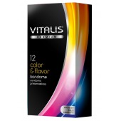 Цветные ароматизированные презервативы VITALIS PREMIUM color   flavor - 12 шт. - Vitalis - купить с доставкой в Майкопе