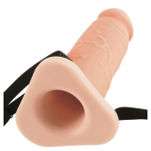 Телесный реалистичный фаллоимитатор с полостью Silicone Hollow Extension - 20 см. - Pipedream - купить с доставкой в Майкопе