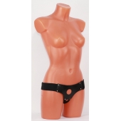 Универсальные черные трусики для страпона - БДСМ Арсенал - купить с доставкой в Майкопе