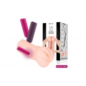 Телесный вибромастурбатор-вагина Tattoo Auto - KOKOS - в Майкопе купить с доставкой