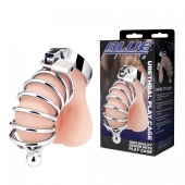 Серебристая клетка для члена Urethral Play Cage - BlueLine - купить с доставкой в Майкопе