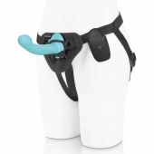 Голубая изогнутая насадка 6in Remote Control Ripple P-Spot G-Spot на черных трусиках - 16 см. - Pegasus - купить с доставкой в Майкопе