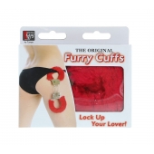 Металлические наручники с красной меховой опушкой METAL HANDCUFF WITH PLUSH RED - Dream Toys - купить с доставкой в Майкопе