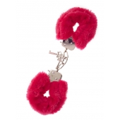 Металлические наручники с красной меховой опушкой METAL HANDCUFF WITH PLUSH RED - Dream Toys - купить с доставкой в Майкопе
