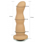 Телесная рельефная насадка Harness - 14,2 см. - LOVETOY (А-Полимер) - купить с доставкой в Майкопе