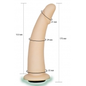 Телесная гладкая насадка-фаллоимитатор Harness - 17 см. - LOVETOY (А-Полимер) - купить с доставкой в Майкопе