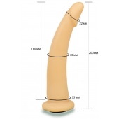 Телесная гладкая насадка-фаллоимитатор Harness - 20 см. - LOVETOY (А-Полимер) - купить с доставкой в Майкопе