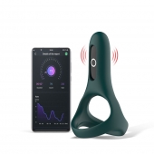 Изумрудное виброкольцо Magic Motion Rise с подхватом мошонки - Magic Motion - в Майкопе купить с доставкой