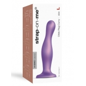 Фиолетовая насадка Strap-On-Me Dildo Plug Curvy size L - Strap-on-me - купить с доставкой в Майкопе