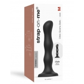 Черная насадка Strap-On-Me Dildo Geisha Balls size M - Strap-on-me - купить с доставкой в Майкопе