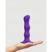 Фиолетовая насадка Strap-On-Me Dildo Geisha Balls size M - Strap-on-me - купить с доставкой в Майкопе