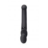 Черный безремневой вибрострапон Silicone Bendable Strap-On - size XL - Strap-on-me - купить с доставкой в Майкопе