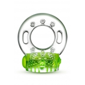 Зеленое эрекционное виброкольцо Arouser Vibrating C-Ring - Blush Novelties - в Майкопе купить с доставкой
