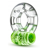 Зеленое эрекционное виброкольцо Arouser Vibrating C-Ring - Blush Novelties - в Майкопе купить с доставкой