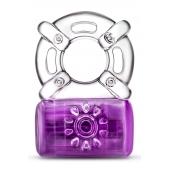 Фиолетовое эрекционное виброкольцо One Night Stand Vibrating C-Ring - Blush Novelties - в Майкопе купить с доставкой