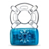 Синее эрекционное виброкольцо One Night Stand Vibrating C-Ring - Blush Novelties - в Майкопе купить с доставкой