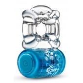 Синее эрекционное виброкольцо One Night Stand Vibrating C-Ring - Blush Novelties - в Майкопе купить с доставкой