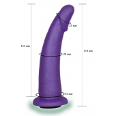 Фиолетовая гладкая изогнутая насадка-плаг - 17 см. - LOVETOY (А-Полимер) - купить с доставкой в Майкопе