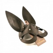 Черная гладкая маска  Зайка  с длинными ушками - Crazy Handmade - купить с доставкой в Майкопе