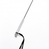 Черный кожаный стек с гладкой ручкой - 55 см. - Crazy Handmade - купить с доставкой в Майкопе