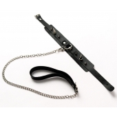 Черный ошейник с шипами и поводком - Crazy Handmade - купить с доставкой в Майкопе