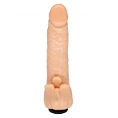 Телесная гелевая насадка-фаллос с клиторальными лепестками - 18,5 см. - LOVETOY (А-Полимер) - купить с доставкой в Майкопе