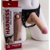 Страпон Harness из двух предметов: трусики с плугом и насадка-фаллос - 17 см. - LOVETOY (А-Полимер) - купить с доставкой в Майкопе