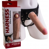 Реалистичный страпон Harness из трусиков и насадки-фаллоса - 18,5 см. - LOVETOY (А-Полимер) - купить с доставкой в Майкопе