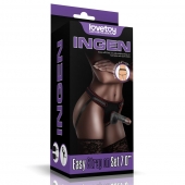 Женский темнокожий страпон Easy Strapon Set 7 Inch - 18 см. - Lovetoy - купить с доставкой в Майкопе