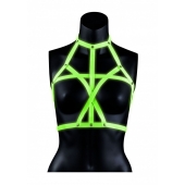 Портупея Bra Harness с неоновым эффектом - размер L-XL - Shots Media BV - купить с доставкой в Майкопе