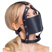 Черный намордник с кляпом-шаром Head Harness With A Gag - Orion - купить с доставкой в Майкопе