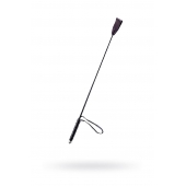 Чёрный стек с кожаной ручкой - 58 см. - Sitabella - купить с доставкой в Майкопе