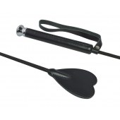 Чёрный стек с шлепком-сердечком - 70 см. - Sitabella - купить с доставкой в Майкопе