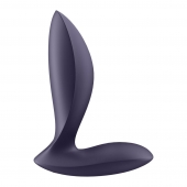 Фиолетовый анальный вибростимулятор Power Plug - Satisfyer - в Майкопе купить с доставкой