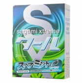 Презервативы Sagami Xtreme Mint с ароматом мяты - 3 шт. - Sagami - купить с доставкой в Майкопе