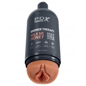 Мастурбатор-вагина цвета карамели Shower Therapy Milk Me Honey - Pipedream - в Майкопе купить с доставкой