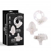 Набор из 3 прозрачных эрекционных колец с вибрацией Teasers Ring Kit - Chisa - в Майкопе купить с доставкой