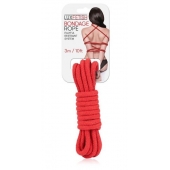 Красная хлопковая веревка для связывания - 3 м. - Lux Fetish - купить с доставкой в Майкопе