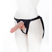 Страпон с поясом Harness - 19 см. - LOVETOY (А-Полимер) - купить с доставкой в Майкопе