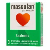 Презервативы анатомической формы Masculan Anatomic - 3 шт. - Masculan - купить с доставкой в Майкопе