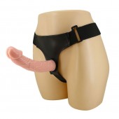 Гладкий фаллоимитатор с крупной головкой на ремешках - 19,7 см. - Baile - купить с доставкой в Майкопе