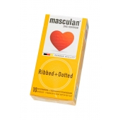 Презервативы с колечками и пупырышками Masculan Ribbed+Dotted - 10 шт. - Masculan - купить с доставкой в Майкопе
