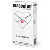 Ультрапрочные презервативы Masculan Ultra Safe Black - 10 шт. - Masculan - купить с доставкой в Майкопе