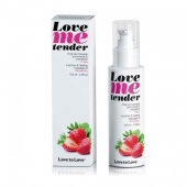 Съедобное согревающее массажное масло Love Me Tender Strawberry с ароматом клубники - 100 мл. - Love to Love - купить с доставкой в Майкопе