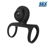 Черная вибронасадка на пенис Sex Expert - Sex Expert - в Майкопе купить с доставкой