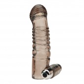 Дымчатая насадка на пенис с вибрацией  Vibrating Penis Enhancing Sleeve Extension - 13,3 см. - BlueLine - в Майкопе купить с доставкой