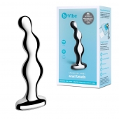 Стальной анальный фаллоимитатор для простаты Stainless Steel Anal Beads - 13 см. - b-Vibe - в Майкопе купить с доставкой